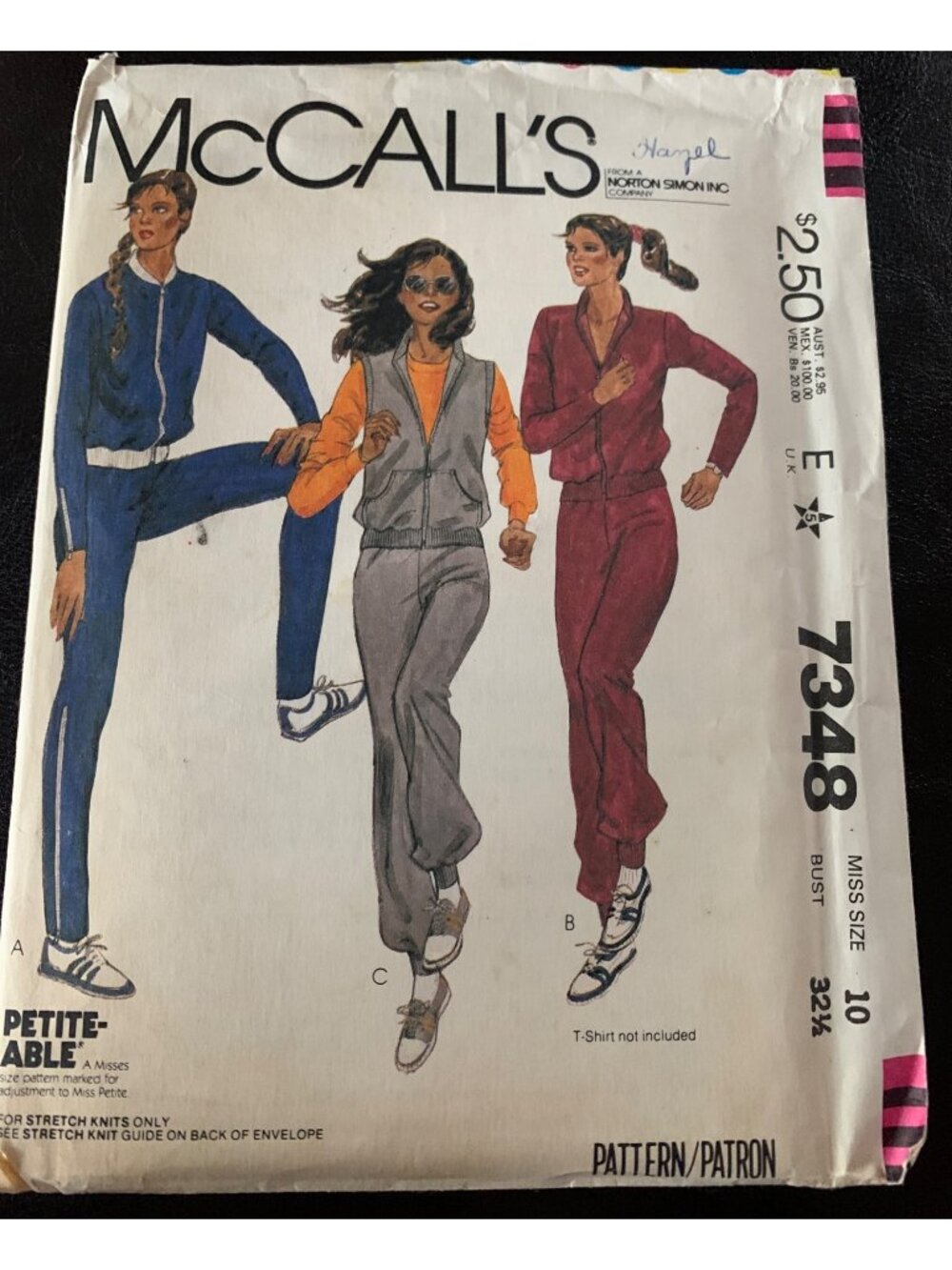 McCall's Misses Jacket Pant Sewing Pattern Size 10 7348 Uncut